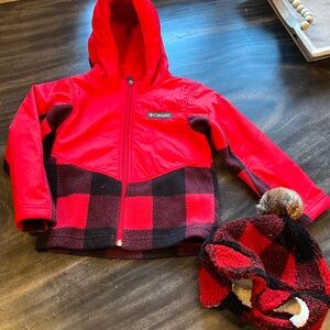 Columbia Red Buffalo Jacket and Hat